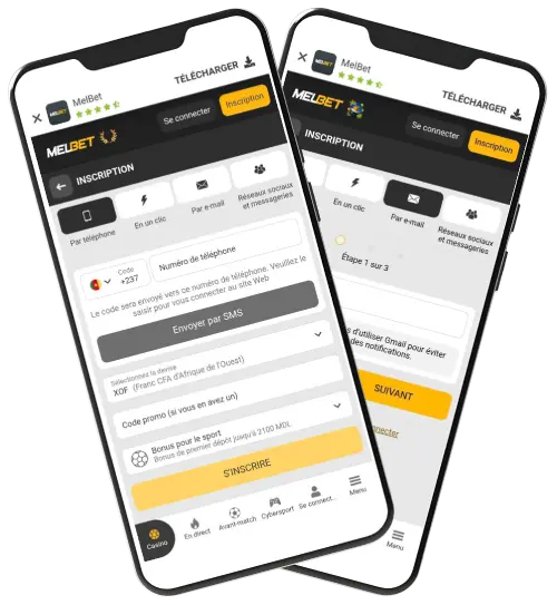 Les méthodes d’enregistrement sur Melbet